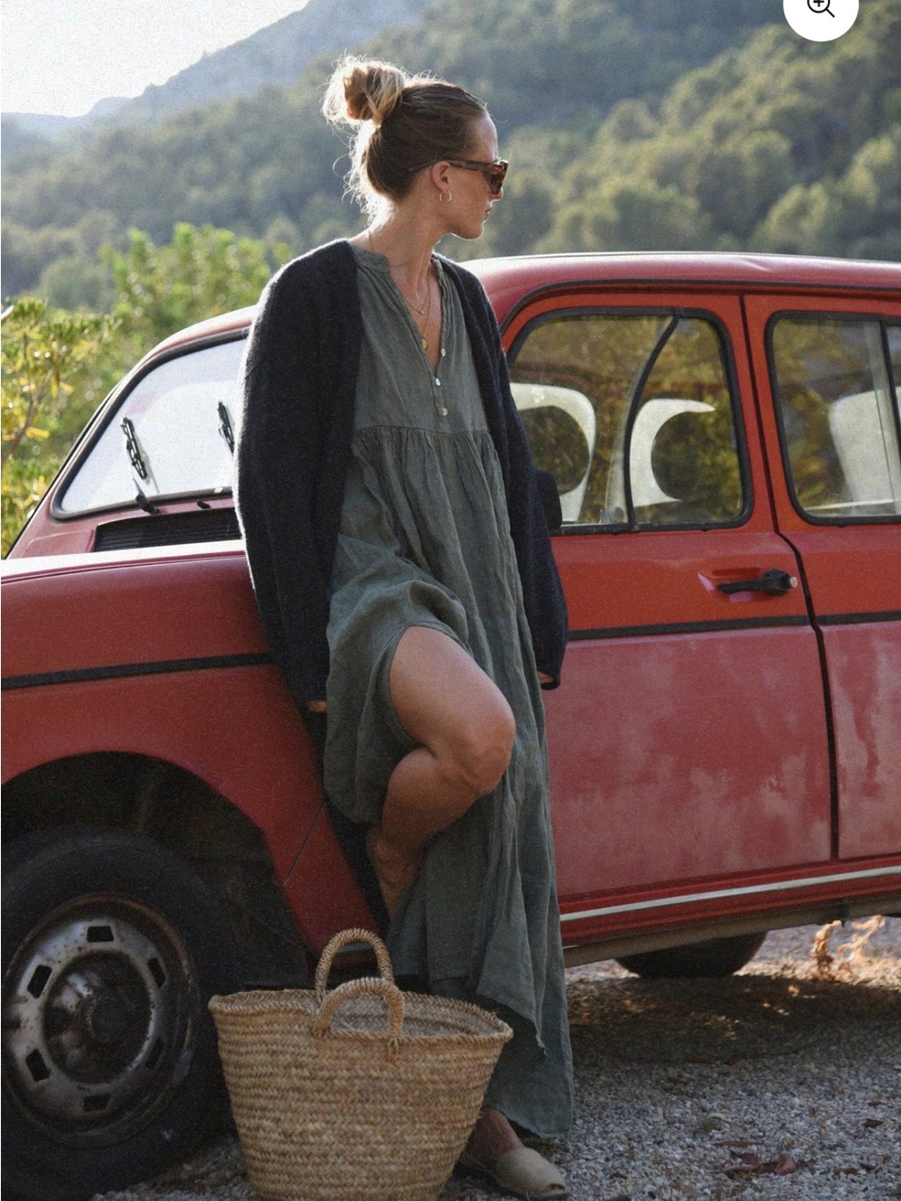 Beachwood the label Bonita linen dress in fern - Picture 11 of 11